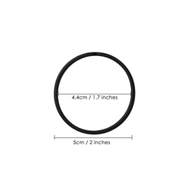 SCSpecial Hair Bands 50 Pieces 2.5 mm Elastic Hair Bands Hair Bobbles Ponytail Holder - Black