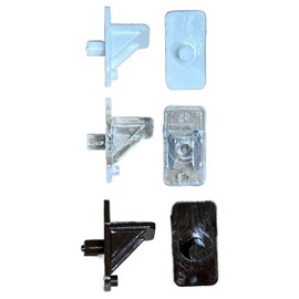 Shelf Support Clips 5mm peg (Choose Your Shelf Clip Color! White, Brown, or Clear) Kitchen/Cabinet Shelf Clips/Furniture Clips/New or Replacement/10 Plastic Support Clips per package/by E.H.C. (Clear)