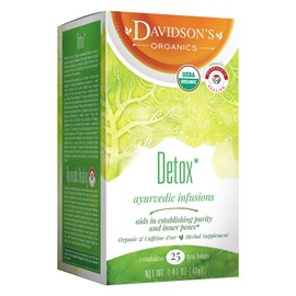 Davidson's Organics, Ayurvedic Infusions, Detox, 25-count Tea Bags, Pack of 6