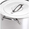 IMUSA USA Stainless Steel Stock Pot with Lid 12-Quart, Silver