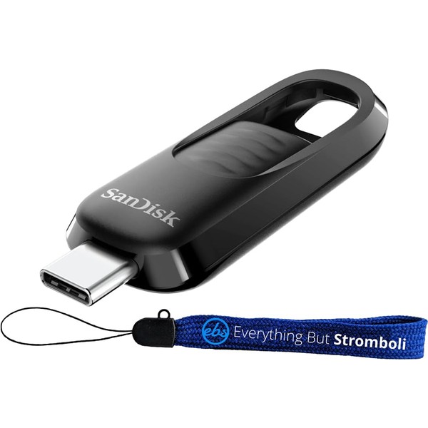 SanDisk 128GB Ultra Slider USB Type-C Retractable Flash Drive Up