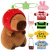 YANGUN Capybara Plush, Dress Up Capybara with 11 PCS Clothes&Accessorie,