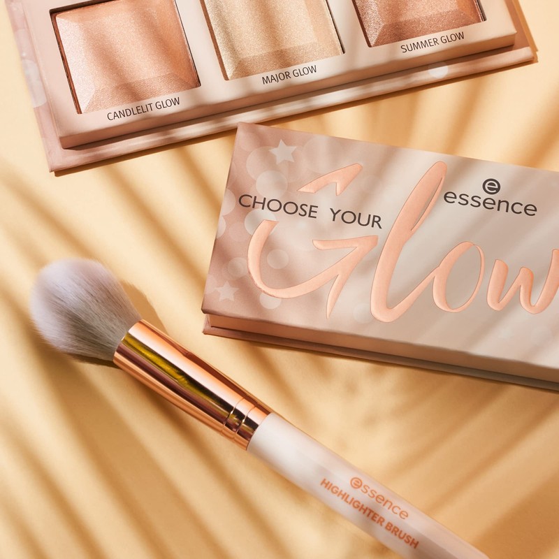 Essence Choose Your Glow Highlighter Palette, Multi-Colour, Vegan, Microplastic Particles