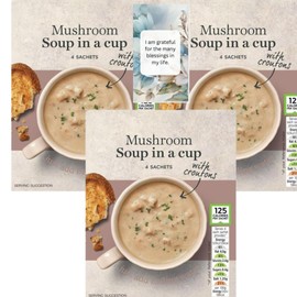 Mushroom Soup In A Cup Bundle 4 Sachets (3 Pack) - By Oerich Gift