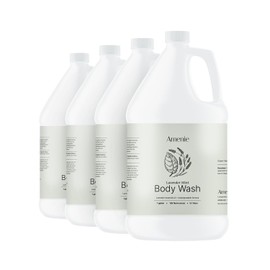 Amenie Lavender Mint Body Wash - Case of 4 Gallons, Refreshing & Nourishing Wash for All Skin Types, Natural & Paraben-free, Bulk Size for Spa & Hotel Use