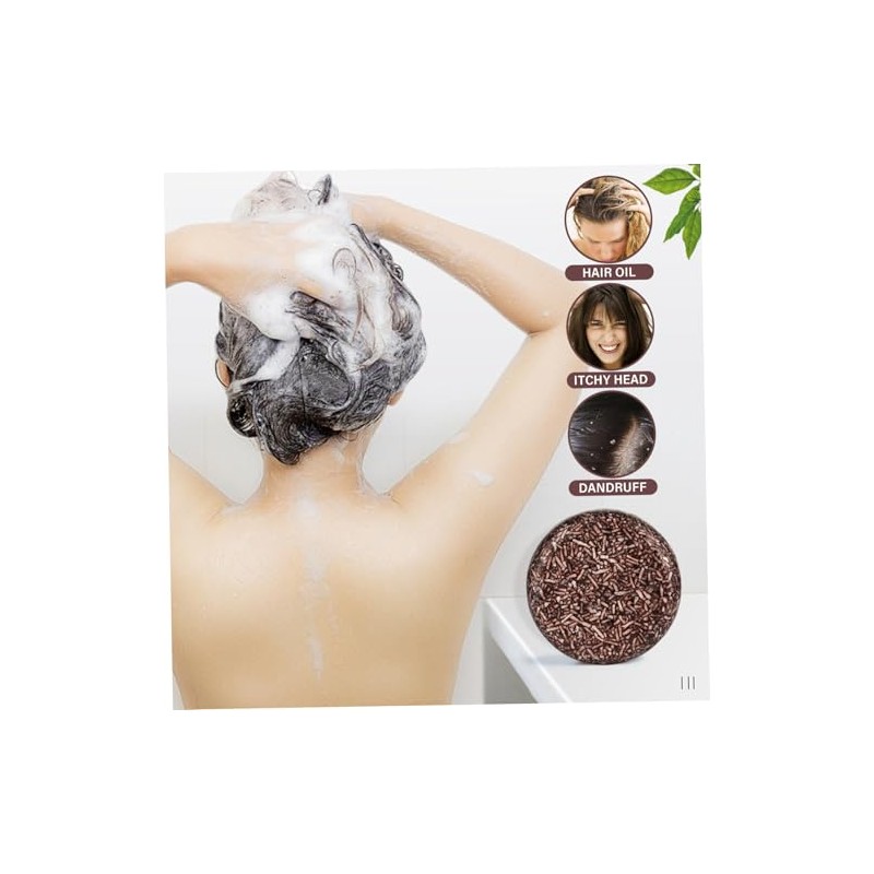 Piezas Jabón Negro Cabello Gris Barra Ecológica Champú Mujeres Hombres