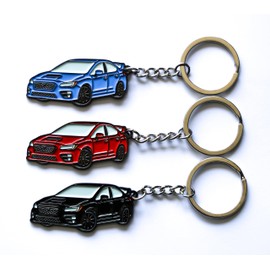 Whitaker World LLC Metal keychain, WRX accessories, STI accessories, WRX, STI, WRX keychain, WRX gift, compatible with Subaru (Solar Orange Pearl), Small