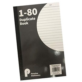 Full Size A5 Duplicate Book Numbered Cash 1 - 80 Pages Pad Copy Write Record
