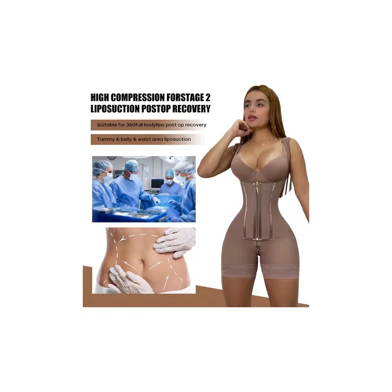 Faja Colombiana Postparto De Alta Compresión Para Mujer Color Violeta