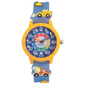 Preschool Collection Trucks Animal Watch - The Only Analog Kids Watch Preschoolers Understand! Quality Teaching time Watch with 3D Band, Animals and Colors