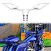Rich Choices Chrome Motorcycle Blade Rearview Side Mirrors Comptible with