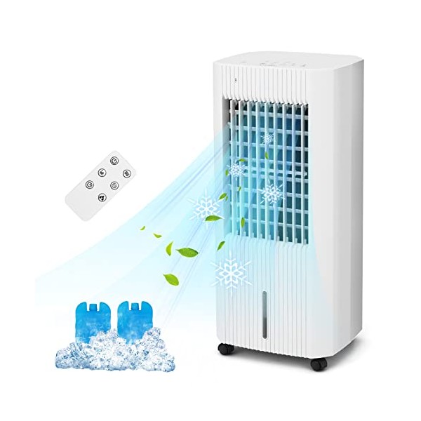 COSTWAY Evaporative Air Cooler, Portable Swamp Cooler with Remote, 2