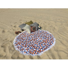 Overseas and very popular. Round Beach Towel "Cell Pattern" 0355024500 