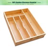 guiogc Bamboo Silverware Drawer Organizer, Silverware Organizer, Silverware Utensil Tray
