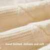 48 inches White Knitted Christmas Tree Skirt: Thick Cable Knit