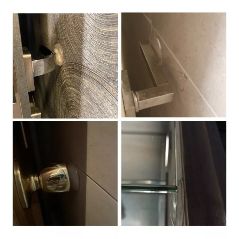 Estuchelandia Tope De Puerta Silicona Autoadhesivo Protector De Pared 6pzs