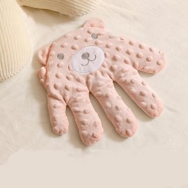 Baby Soothing Palm, Red Bean Stuffed Automatic Baby Patting Hand Soft Sleeping Pacify Toy:_Yellow Tiger_25cmx24cm