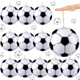 JolliLudo 12 Pcs Soccer Party Favors Punching Balloons for Kids PVC Inflatable Punch Bouncy Beach Balls with Rubber Band Handle Goodie Bags Stuffers for Soccer Birthday Supplies Pool Decoration