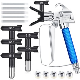 Zhengmy 12 Pcs Airless Paint Sprayer Gun with Nozzle Guard Spray Tips and Airless Paint Spray Gun Filter for Airless Spraying Machine Paint Accessories (515)