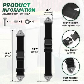 Gadgetzan 2PCS Trash Can Locks for Animals,Adjustable Garbage Can Lock Straps for Outdoor Bins,Bear Proof Trash Can Lid Lock Keep Out Raccoon,Prevent Odor from Spreading,Fits Multiple Sizes Cans