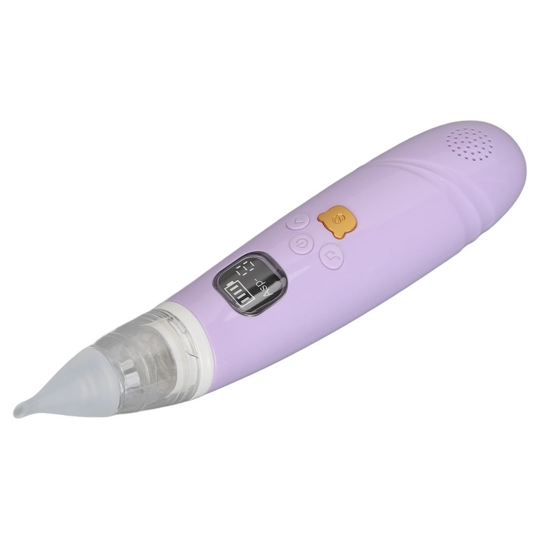 Electronic Infant Nose Aspirator Adjustable Suction Level Music Light Soothe