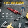 LYNCSEDAR 2PCS 6-in-1 Copper Tube Expander, Red Swaging Tool HVAC