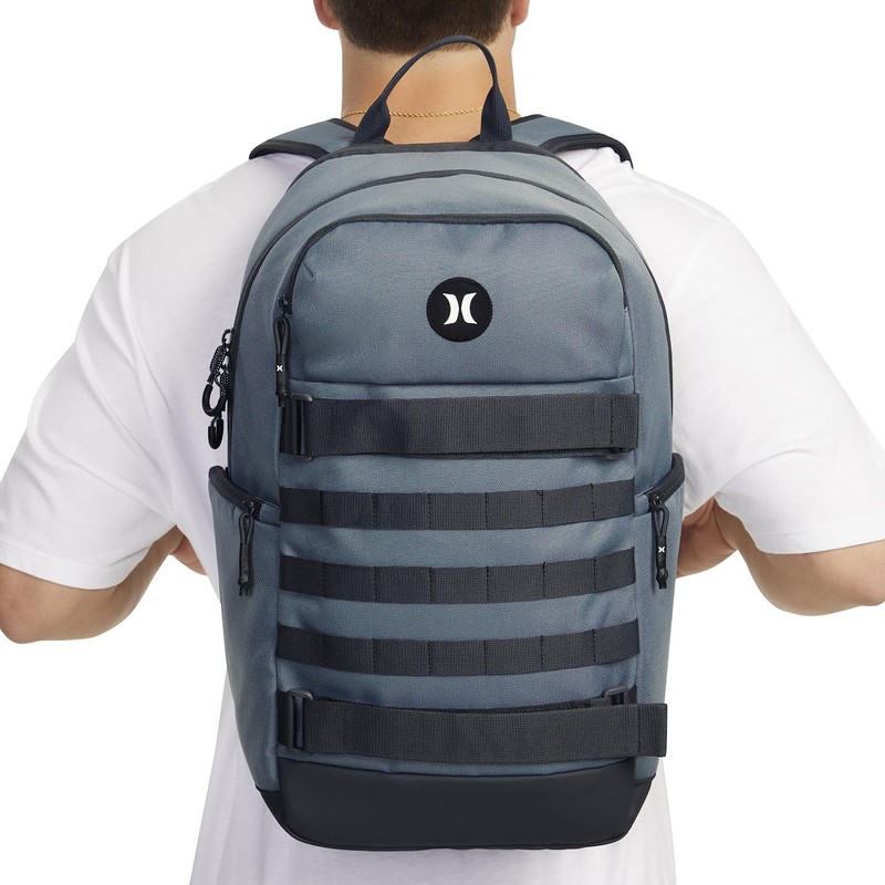 Hurley Mens Skateboard Backpack, Cool Grey, One Size