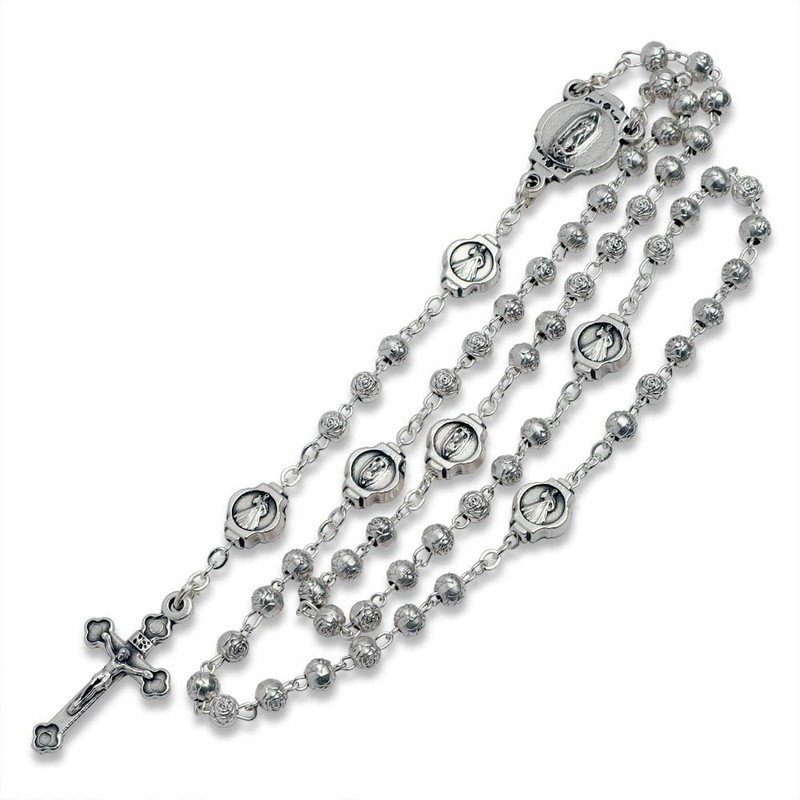 Catholic Rosary Beads with Metal Keepsake Gift Box Set (Guadalupe