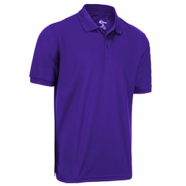 Premium Wear Boys High Moisture Wicking Polo T Shirts | Purple - Large