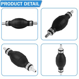 2Pcs Boat Primer Bulb Boat Fuel Line Primer Bulb Fuel Primer Bulb 1/4 Marine Gasoline Petrol Diesel Pump For Marine Boat Accessories (1/4-Inch 6MM) (6mm 1/4inch)
