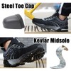 Furuian Steel Toe Shoes for Men Lightweight Safety Shoes Comfortable