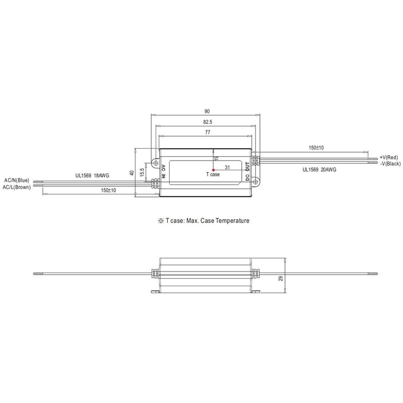 MeanWell, APV-16-12, LED transformer, constant voltage 15 W, 0-1.25 A,