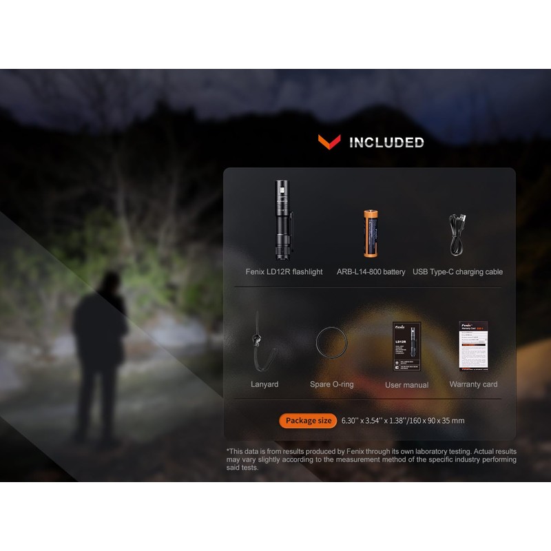FENIX LD12R LED 14500 Torch with Side Light