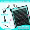 Lash Clusters 320Pcs Eyelashes Cluster D Curl Individual Wispy Lashes