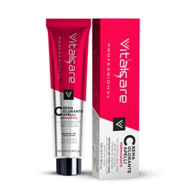 Vitalcare | Professional - Professional Permanent Coloring, Hair Coloring Cream, Hair Dye with Silk Proteins, n° 8/00, Light Blonde, 100ml