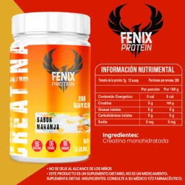 Fenix Protein Creatina Monohidratada 200 Servicios 1kg                                                                                                