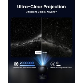 POCOCO Galaxy Star Projector for Bedroom with Replaceable Optical Film Discs, Home Planetarium Night Light Projector with High-Definition Soft Light for Relax, Study, and Meditate, Stress Relief Gifts