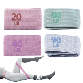 Exercise Bands for Women - Gym Training Resistance Bands for Body 4-Pieces | Stretching Pull Straps Physical Training Equipment for Body Legs Thighs Glutes Waist