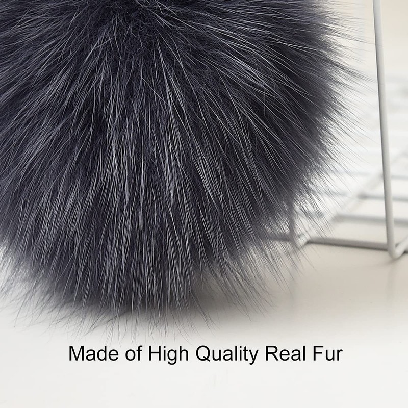 ENJOYFUR Real Fox Fur Pompom Keychains Fluffy Furry Bag Charm