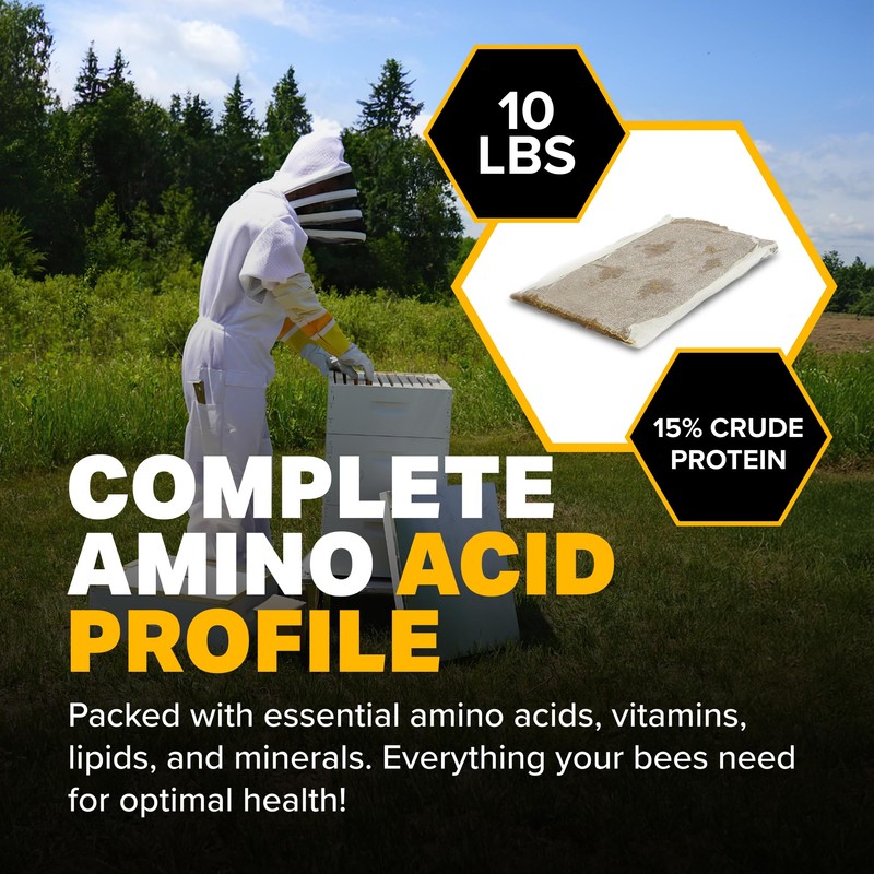 Mann Lake Ultra Bee Pollen Substitute Patties, High Protein, Boosts