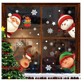 Undisclosed XIMISHOP 82PCS Christmas Snowflake Window Clings Stickers for Glass, Xmas Decals