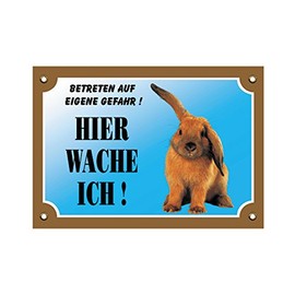 Nobby Warntafel Kaninchen gelb 12 x 3,5 cm