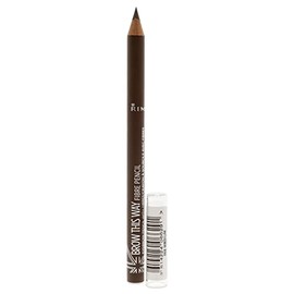 Rimmel London Brow This Way Fiber Pencil - 022 Medium Eyebrow Pencil Women 0.04 oz