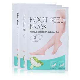 3 Paia Maschera Piedi Esfoliante all'Aloe Vera, Calzini Esfolianti per Piedi per Rimuovere Pelle Morta e Calli, Maschera Peeling Piedi Idratante per Talloni Screpolati, per Uomo e Donna