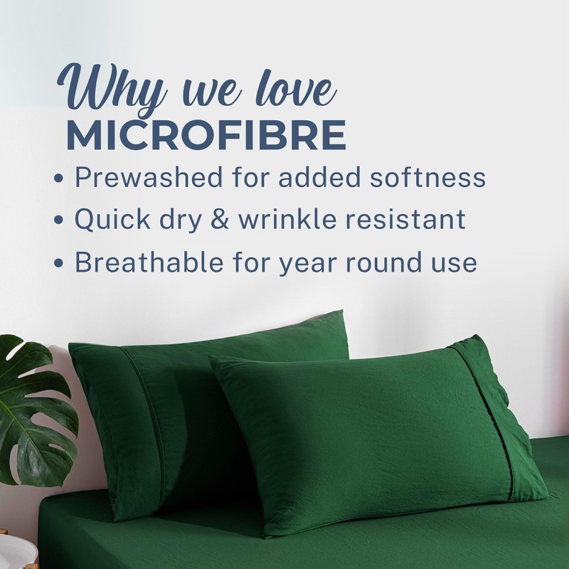 Dreamaker Double Fitted Combo Microfiber Sheet Set, Ultra Soft Plush