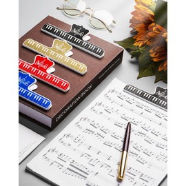 aloala Music Sheet Clip Stopper Keeper Piano Music Book Page Holder (Large Set 8 pieces Gold)