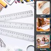 4 Pcs Rulers, 30cm Ruler,Rulers Multipack, Plastic Clear Shatterproof Rulers