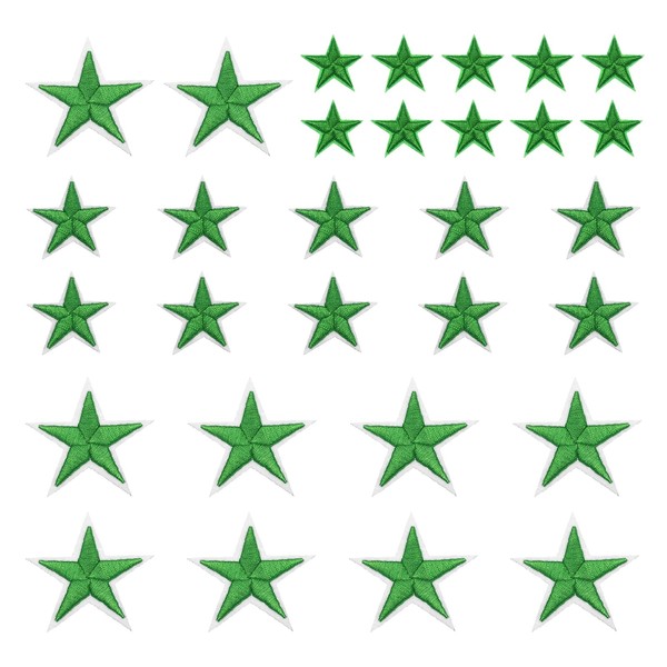 sourcing map Star Iron on Patches Embroidered Sew Patches 2.9/4.1/5.7x2.9/3.9/5.3cm