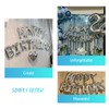 52 Pcs 16 Inch Silver Letter Foil Balloons, 2 Sets