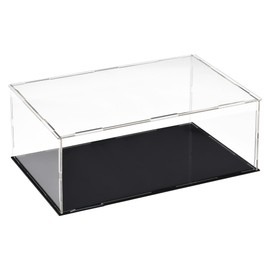 sourcing map Acrylic Clear Display Case Box Dustproof Protection Showcase Cube Collectibles Show Box 30x15x10cm